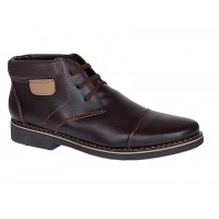 Oferta marinea 40 Ghete barbati casual din piele naturala Maro ALDOM